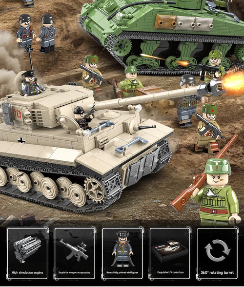 World War II tank model assembly