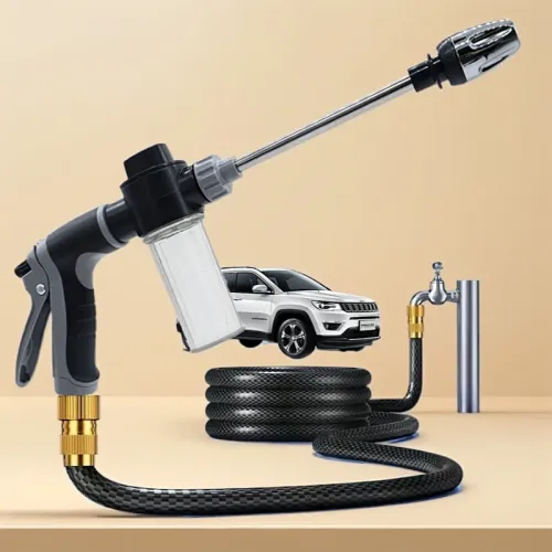 High pressure car wash water gun garden shower Long rod+independent foam pot