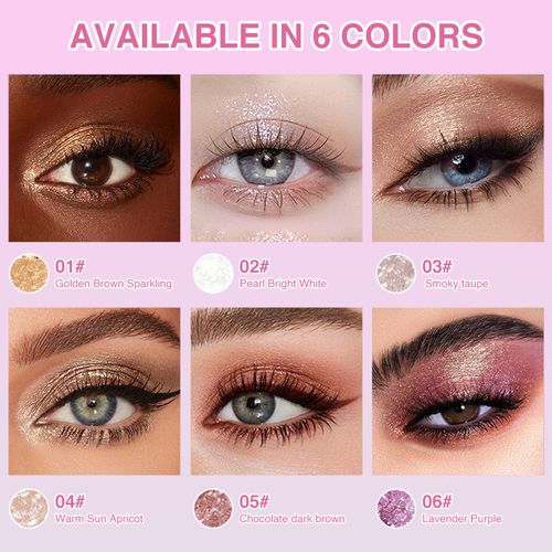 Shimmer Pearl Eyeshadow Stick Jelly Texture Glitter Metallic Flash Eye Pencil Highlighter for Inner Corner Under Eye