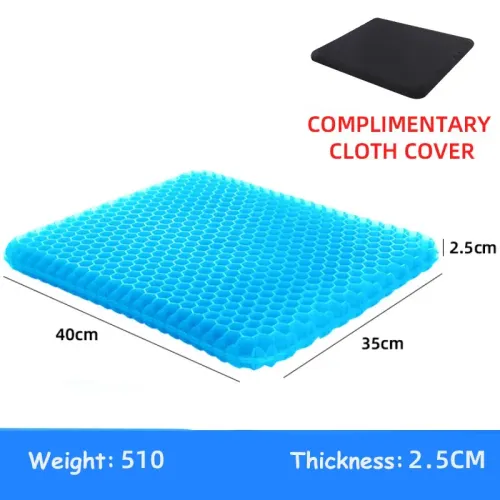 Gel Seat Cushion Summer Breathable Honeycomb Design For Pressure Relief Back Tailbone Pain