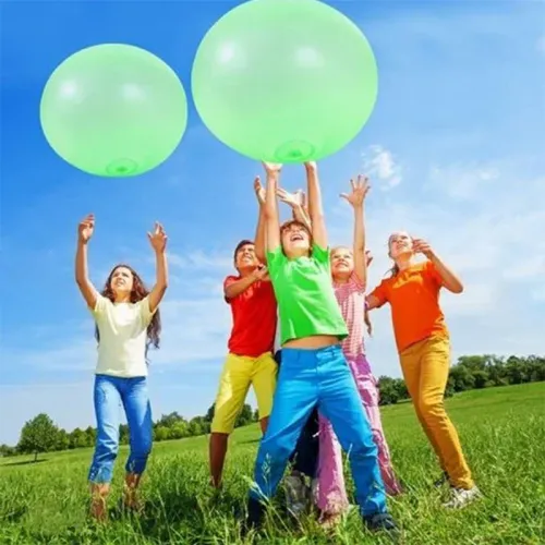 3-Piece Set Outdoor Toy Bubble Ball Inflatable Rubber Ball