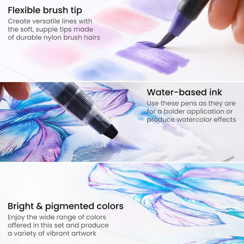 🔥20 PCS Watercolor Real Brush Pen Sets