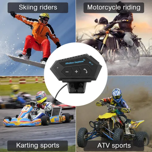 Motorcycle helmet stereo Bluetooth headset wireless hands-free microphone