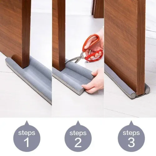 2PCS Flexible Under Door Draft Stopper Door Bottom Seal Strip Weather Strip Thicker Anti-Cold Gap Blocker Sealing Weather Strip