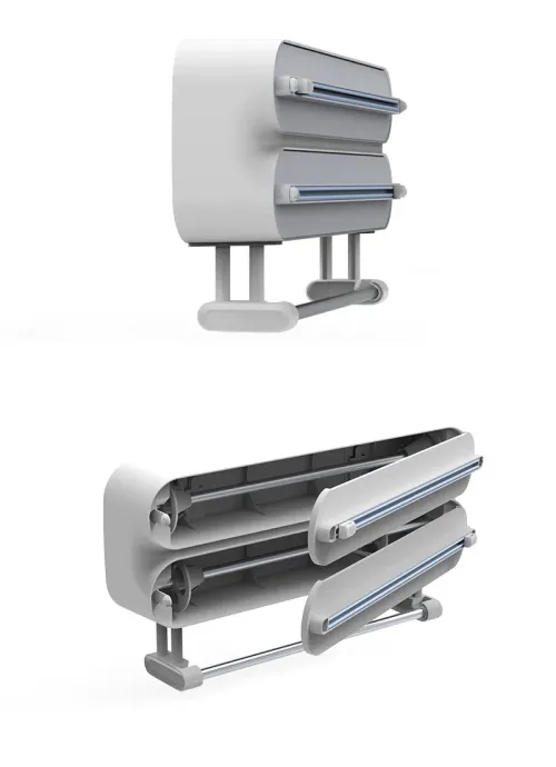functional Aluminum Film Wrap Cutter WallMount Paper Towel Holder Cling