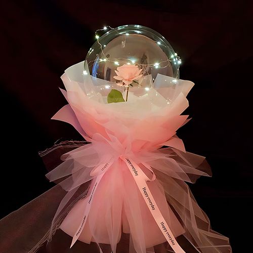 LED balloon with a rose for unforgettable moments