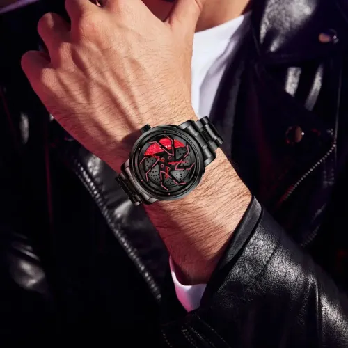 NS Blade Wheel Caliper Men's Quartz Belt Watch - Creative Design Unisex Wristwatch
