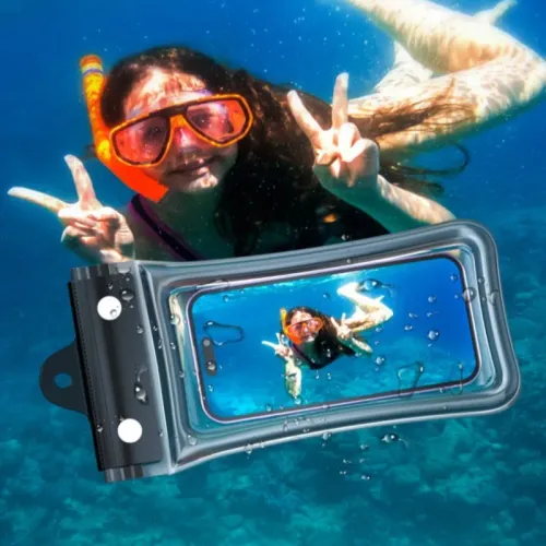 Universal Waterproof Phone Pouch Dry Bag Floating IPX8 Phone Case with Lanyard Water Proof Bags Strap for Diving Swimming Sports
