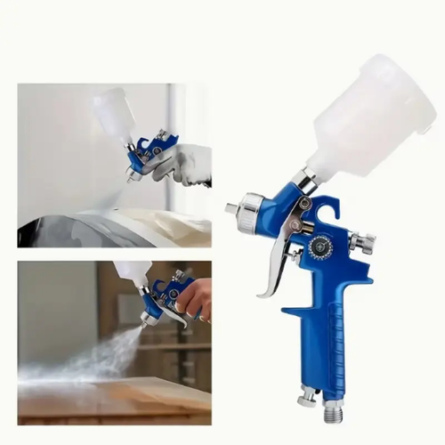 Mini Spray Gun with 1.0mm Nozzle Gravity Air Supply Precision Painting for Cars Furniture Home Projects Ergonomic Design Durable Aluminum Structure, Paint Spraying Tool