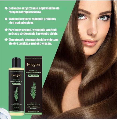 Shampoo with herbal extract – The less hair you have, the better the effect.