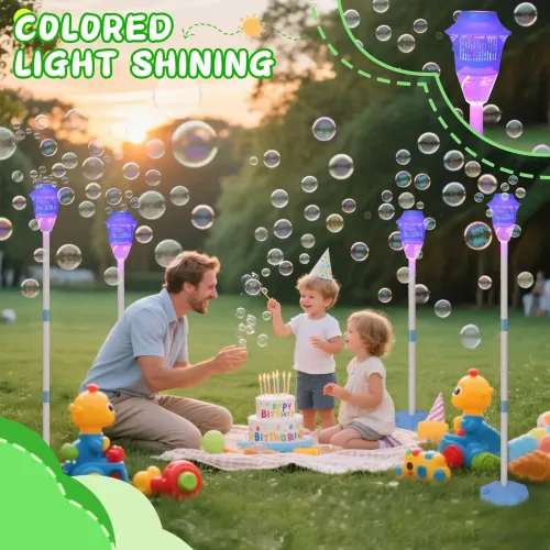 Street light bubble machine fully automatic bubble with light birthday outdoor wedding party without battery bubble water