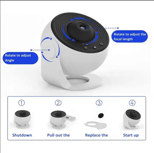 13 in 1 Planetarium Galaxy Star Projector Rotating Nebula Timing Starry Night Light