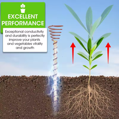 Electroculture Plant Stakes Garden Coppers Coils Antennas for Growing Garden Plant Vegetables Using for Plants Fruits