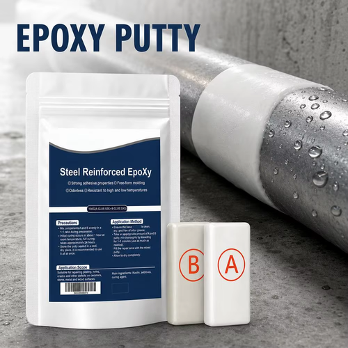 3PCS Steel Reinforced Epoxys Puttys High Strength 2 Part Filler Fast Repair Clay Waterproof Heat Resistant Concrete Pipe Crack Repair