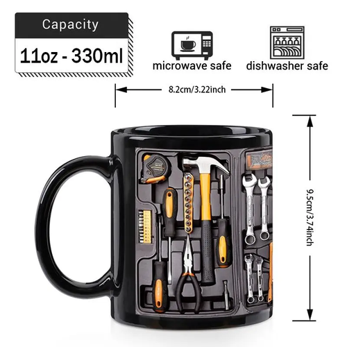 Creativity Funny Coffee Mug - Mechanic Toolbox Set pattern