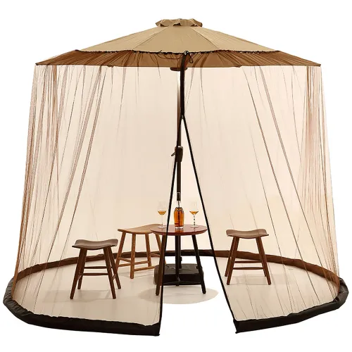 Outdoor Patio Umbrella Screen Mosquito Netting- Umbrella Not Included