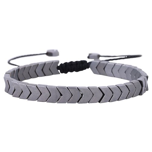 Braided Macrame Hematite Bracelets Arrowhead Healing Balance Bracelet Meditation Grounding Calming Spiritual Protection Bracelet