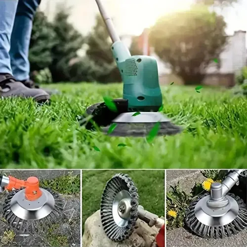 6 or 8 inch Steel Wire Wheel Garden Weed Brush Lawn Mower Grass Eater Trimmer Cutter Tools Garden Grass Trimmer Head Weed Brush