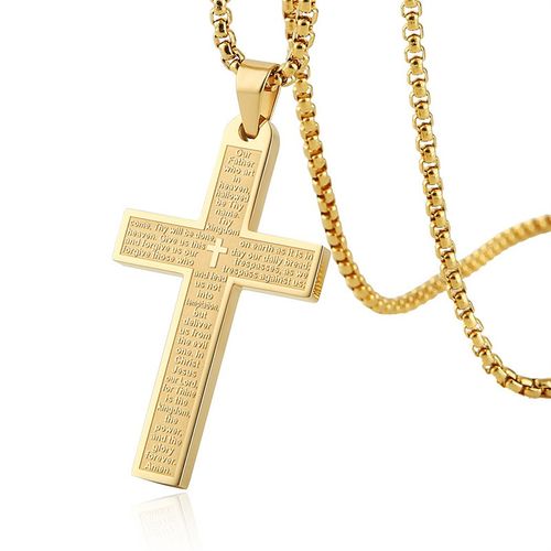 Christian Prayer Holy Bible Verse Cross Necklaces