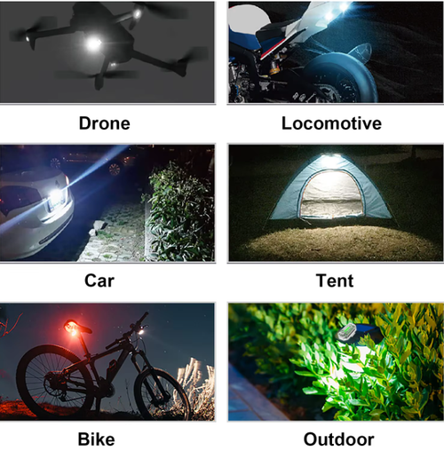 2pcs Led Motorcycle Car Drone Strobe Warning Light Flashing Light Portable Anti-Collision Light