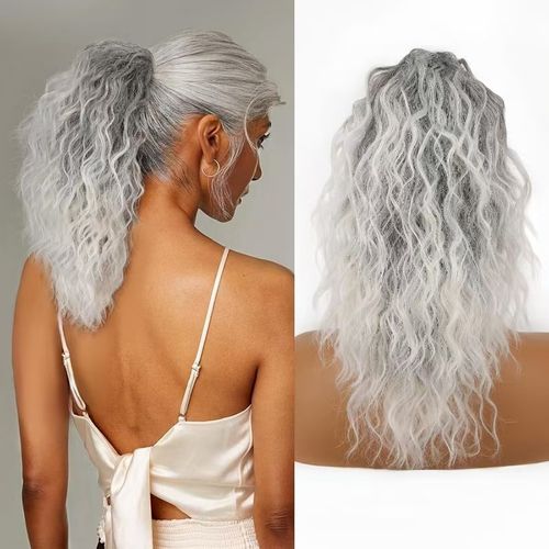 Women's wig curly wave hair extension ponytail hair extension