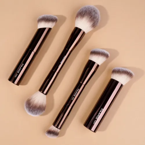 4PCS Makeup Brush Set Double Head Foundation Powder Contour Brush for Flawless Makeup Soft Fluffy Hair Makeup Tools