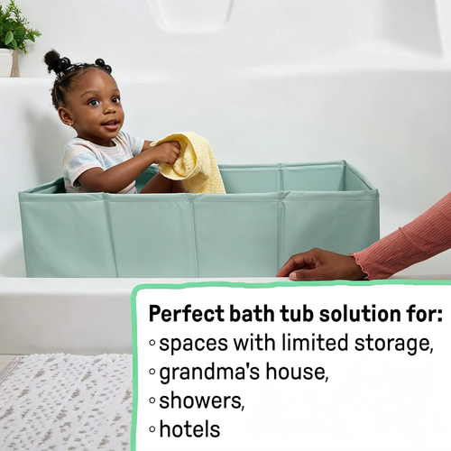 Foldable  Bathtub With NonSlip Base PVC Travel Tub Easy To Clean And Store Travel Essential