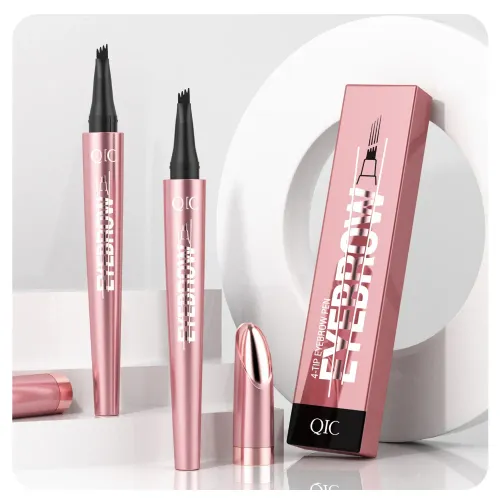 Four Tip Eyebrow Pen  Available in Black Coffee Gray (4 Shades) Liquid Formula Waterproof Long Lasting Natural Looking Finish Sweat Resistant Smudge Proof Beauty Makeup Essential.