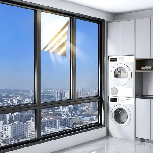 50 x 300 cm One Way Privacy Window Film Heat Control Sun Block Anti Glare Static Cling