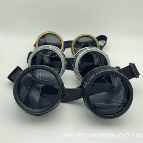 Men Sunglasses Fashion Steampunk Glasses Round Oversized Goggles Welding Punk Glasses Cosplay Brand Designer Colors Lens Shades