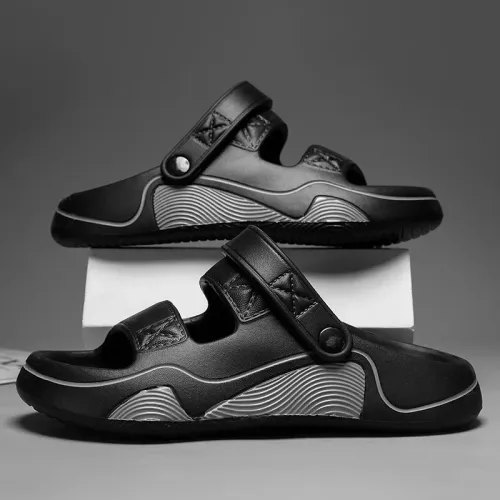Tech Soft High Elastic Sandals Men's Summer Outdoor Wear Anti-Slip Deodorant Thick Bottom Beach Shoes Men's Slippers