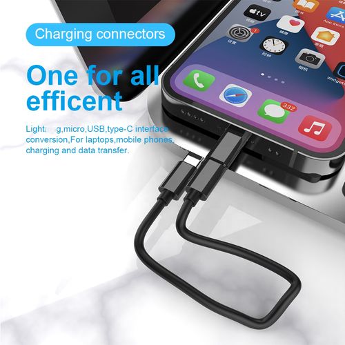 Portable multifunctional data cable storage box 60W fast charging 5 in 1