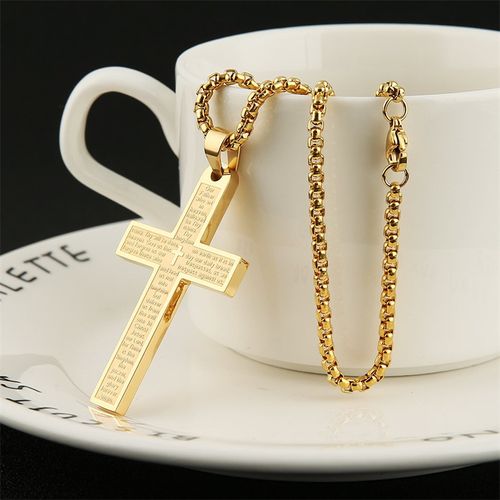 Christian Prayer Holy Bible Verse Cross Necklaces