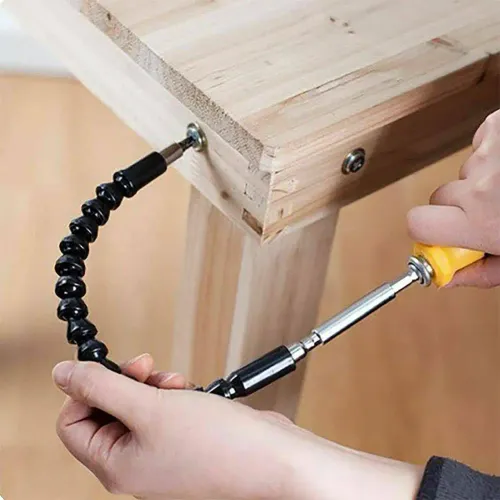 14PCS -Set Flexible Drill Extension Hex Shank Drill Nut Driver Bit Set Bendable Drill Bit Extension+Universal Socket Adapter+Screwdriver Bi