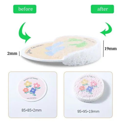 3pcs New Wood Pulp Cleaning Sponges Magic Wipe Cotton Scouring Pads Melamine Washing Tool Dishwashing Sponge Kitchen