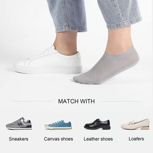 🔥The Secret to Odor-Free Feet🧦 — 6-Pair Pack of Invisible, Non-Slip Socks: Breathable Low-Cut Design with Anti-Slip & Moisture-Wicking Features