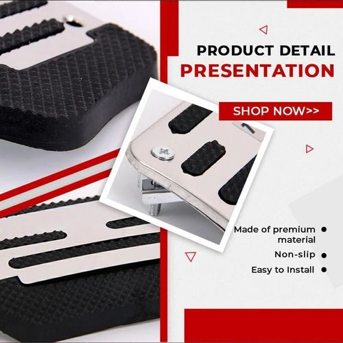 2 sets Car Anti-Skid Pedal - Secure Grip & Easy Install, Prevents Foot Slipping for Safe Driving