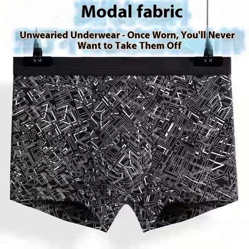 4 pieces of men's underwear, lined with high elasticity, comfortable and breathable