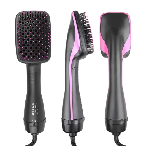 Hot Sale One Step Hair Comb Negative Ion Hair Dryer Brush Curling Straight Wet And Dry Straight Curler Hot Air Comb