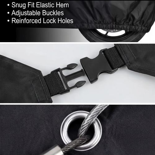 Heavy Duty Waterproof Motorcycle Cover 300D Outdoor Motorbike Cover UV Rain Snow Protection All Season