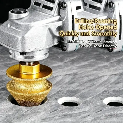 4-in-1 DiamondChamfering Tool 38 mm opening Diamond Chamfering Bit for Grinder – Multi-Function, Brazed Diamond, Universal Fit