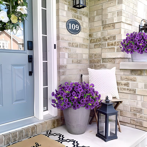 6pcs Artificial Flowers for Outdoors Decoration Silk Faux Flowers Uv Resistant Fake Plants for Garden Balcony Yard Porch Home Decor