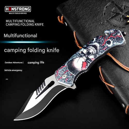 Outdoor camping survival knife, multi-purpose high hardness self-defense knife
