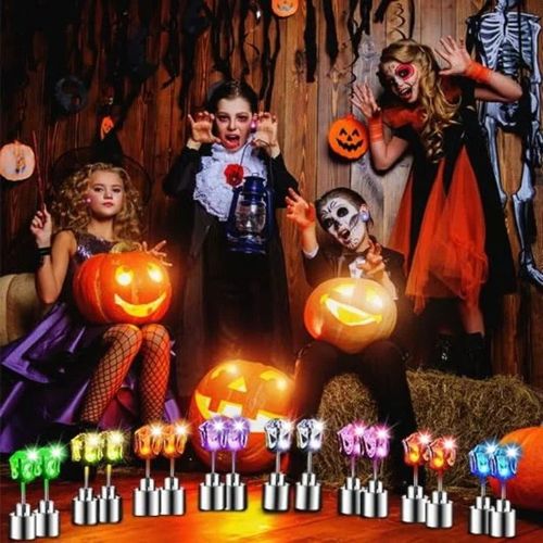 A pair Stylish LED-illuminated crown earrings