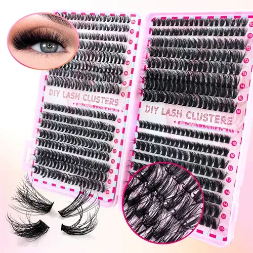 Hot Selling Eyelash Book Large Set 40D 60D 80D 100D Mixed 640pcs Volume DIY Cluster Segment False Mink Eyelashes
