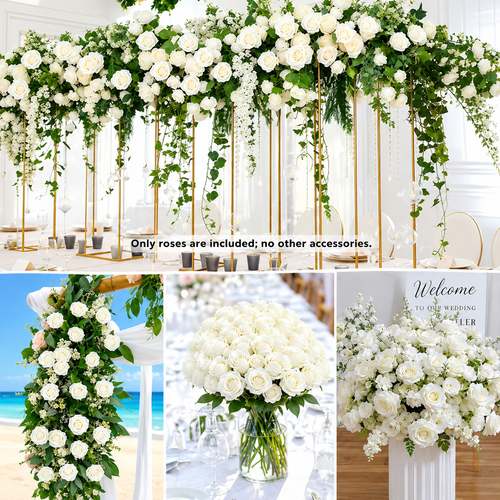 15pcs Realistic Artificial Rose Bouquet for Weddings, Birthdays, and More for Floral Arrangements and Home Decor