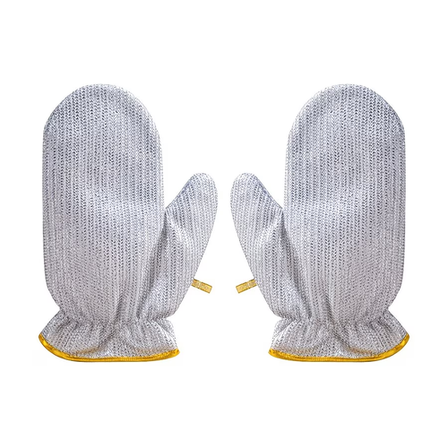 2pcs Stainless Steel Wire Dishwashing Gloves - Durable, Reusable Kitchen Cleaning Gloves
