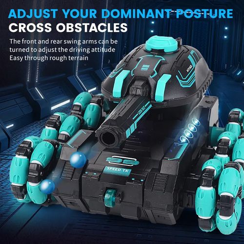 Remote control car tank can launch water bombs four-wheel drive off-road mecha electric toy car