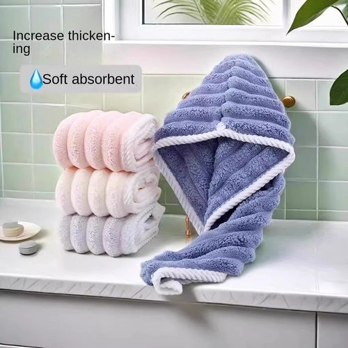 4pcs Dry Hair Cap Quick Dry Hair Towel Thickened Head Scarf