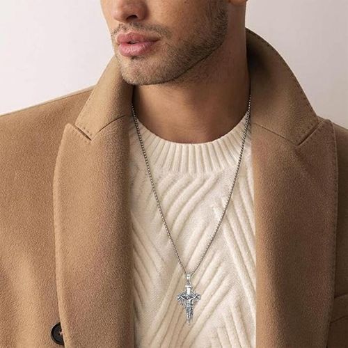 Vintage Thorn Halo Cross Pendant